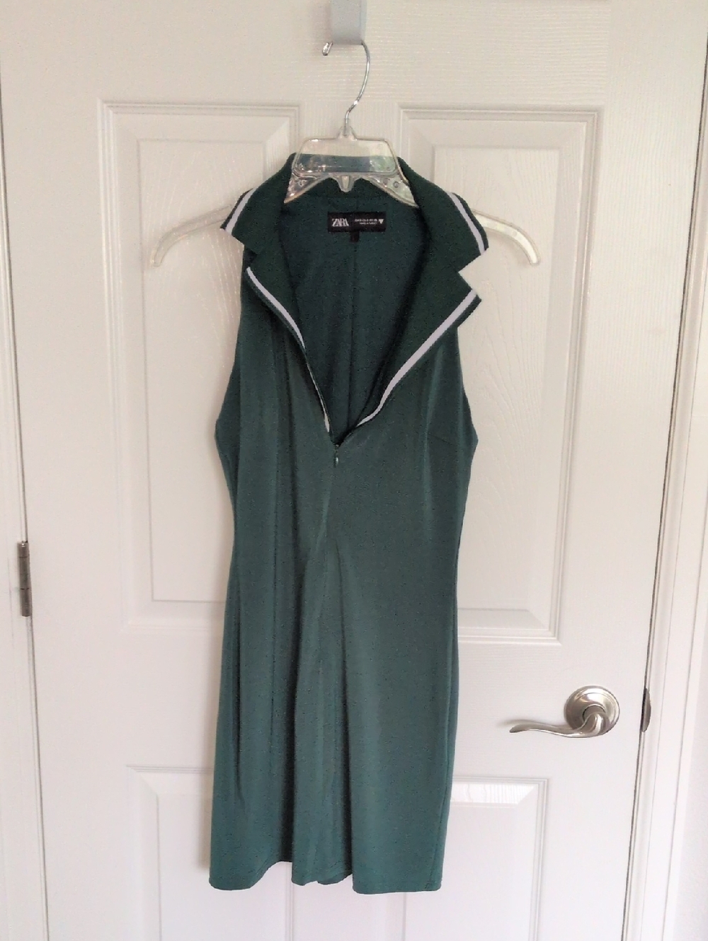 Zara Sleeveless Polo Sheath Dress - Kelly Green - S